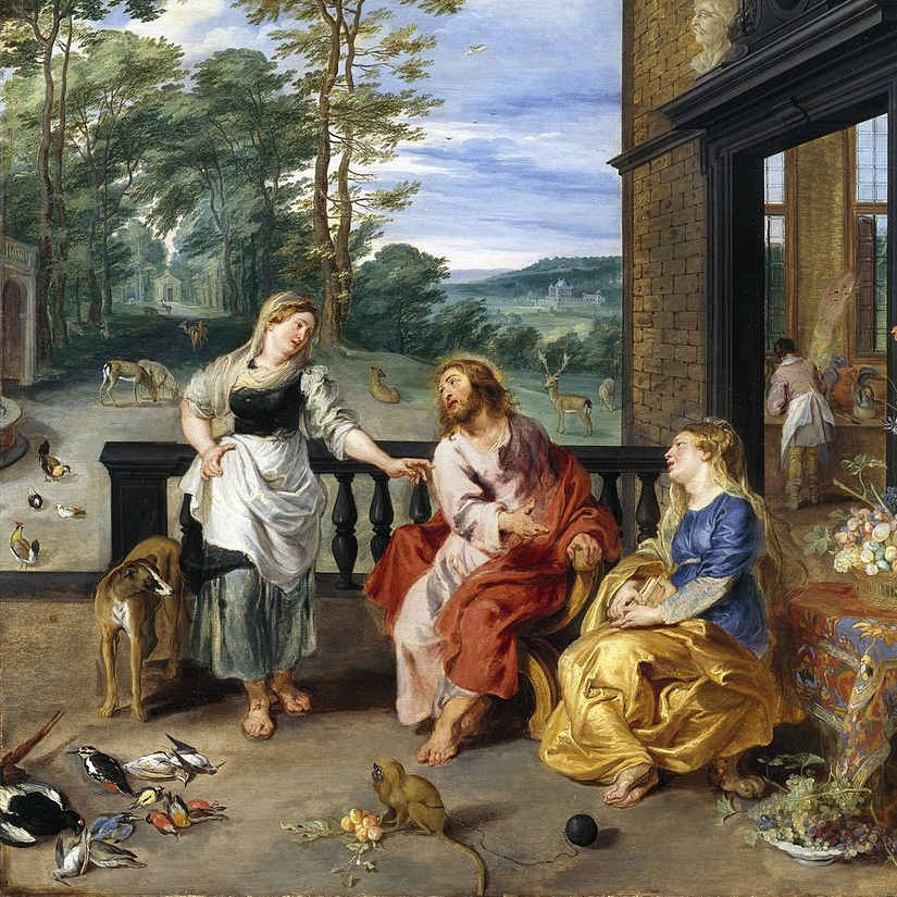 “Christ in the House of Martha and Mary,” 1628, by Jan Bruegel and Peter Paul Rubens. National Gallery of Ireland