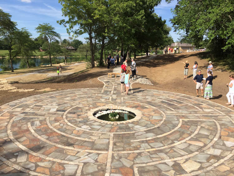 The Reconciliation Labyrinth on the grounds of Precious Blood Renewal Center, Liberty, Mo.