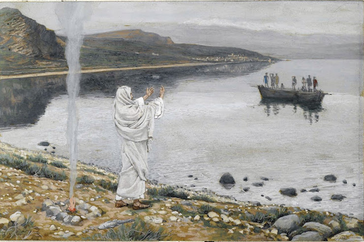 James Tissot, Jesus Appears on the Shore of the Sea of Galilee. French, 1886-1894. New York, Brooklyn Museum