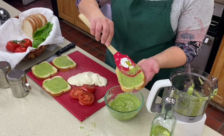 Cooking & Spiritualty #12 Caprese Sandwich with Home-made Pesto